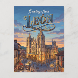 Carte Postale León, Espagne Espagne
