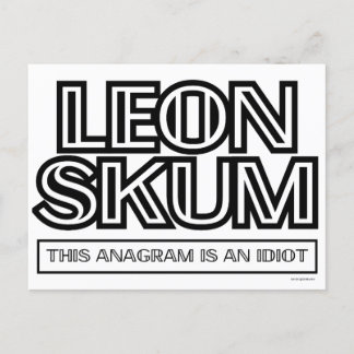 Carte Postale Leon Skum | Cet Anagram Est Un Idiot