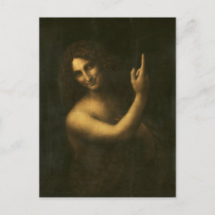 Carte Postale Léonard de Vinci - Saint Jean le Baptiste Peinture