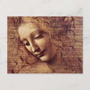 Carte Postale Léonard de Vinci - Tête de jeune femme