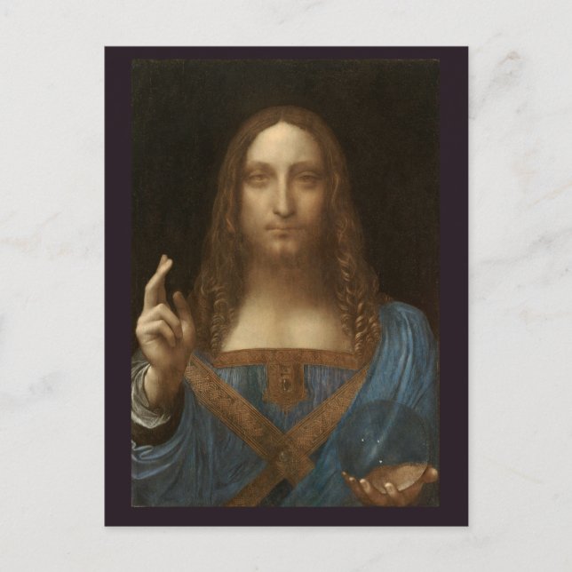 Carte postale Leonardo da Vinci 1500 Salvator Mund (Devant)