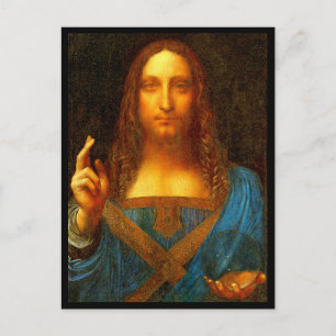 Carte postale Leonardo da Vinci 1500 Salvator Mund