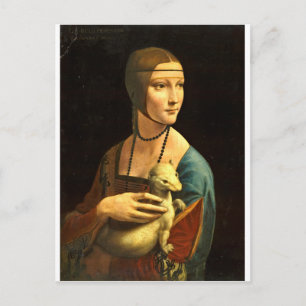 Carte Postale Leonardo Da Vinci - La Dame Avec Une Ermine