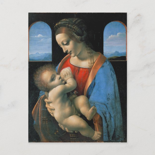 Carte Postale Leonardo da Vinci Madonna Litta (Devant)