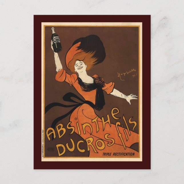Carte Postale Leonetto Cappiello Absinthe Ducros Fils (Devant)