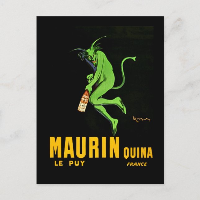 Carte Postale Leonetto Cappiello Maurin Apertif Publicité (Devant)