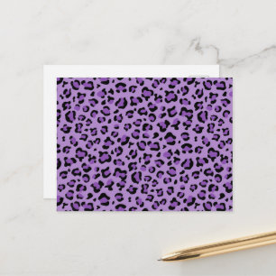 Carte Postale Leopard Print, Léopard Spots, Purple Leopard