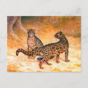Carte Postale Leopards de Jacques-Laurent Agasse