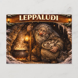 Carte Postale Leppaludi Icelandic Yule Lad