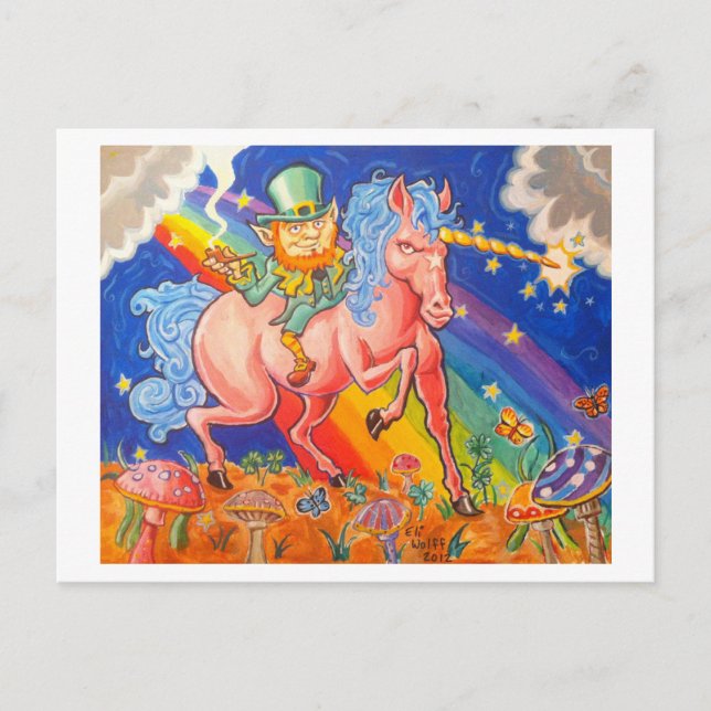 Carte Postale Leprachaun lapidé (Devant)