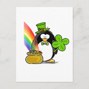 Carte Postale Leprechaun Penguin