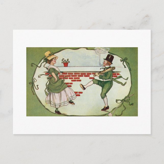 Carte Postale Leprechauns amoureux (Devant)