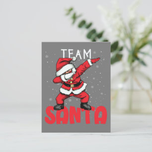 Carte Postale L'Équipe Père Noël Dabbing Père Noël Dans Le Noël 