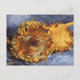 Carte Postale Les 2 Sunflowers coupés de Van Gogh