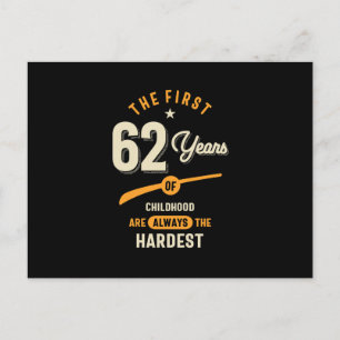 Carte Postale Les 62 premières années - 62e anniversaire cadeau