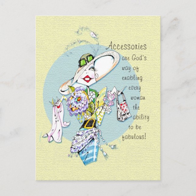 Carte Postale Les accessoires sont le moyen de Dieu...carte post (Devant)