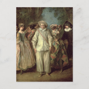 Carte Postale Les acteurs du dell'Arte de Commedia