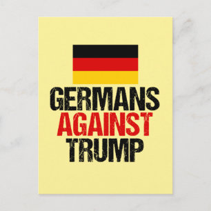 Carte Postale Les Allemands contre Donald Trump