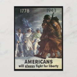 Carte Postale Les Américains combattent la Seconde Guerre mondia
