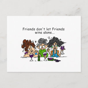 Carte Postale Les amis ne laissent pas les amis se nourrir seuls