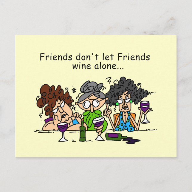 Carte Postale Les amis ne laissent pas les amis se nourrir seuls (Devant)
