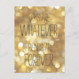 Carte Postale Les amis sont Forever Gold Sparkles Friendship Cit