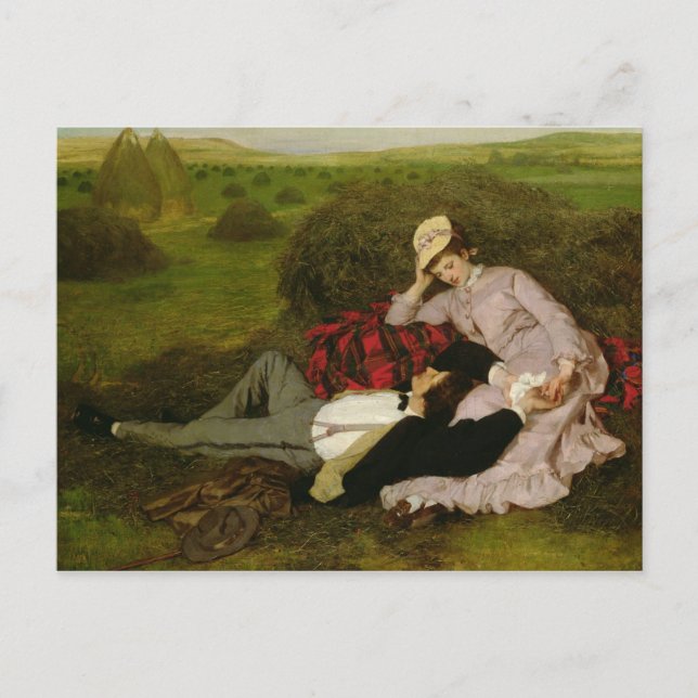 Carte Postale Les Amoureux, 1870 (Devant)