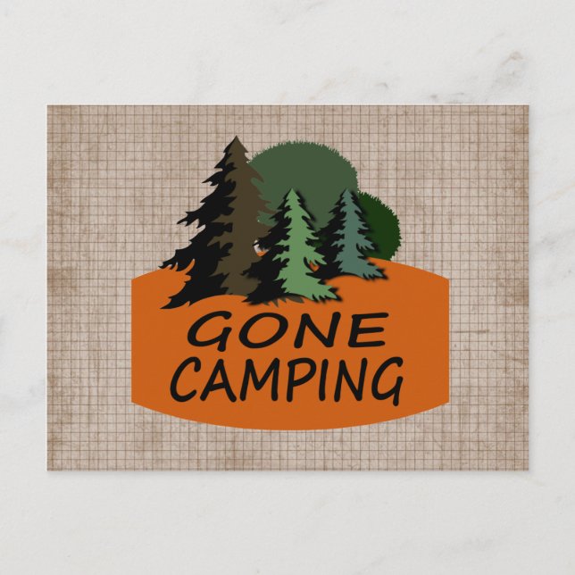 Carte Postale Les amoureux de la nature au Camping (Devant)