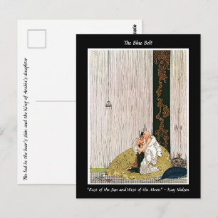 Carte Postale Les amoureux réunis embrassent l'illustration Art 
