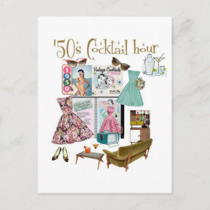 Carte Postale 'les années 50 Cocktail heure