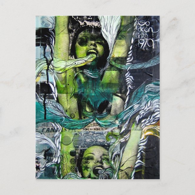 Carte Postale les années 70 douche (Devant)