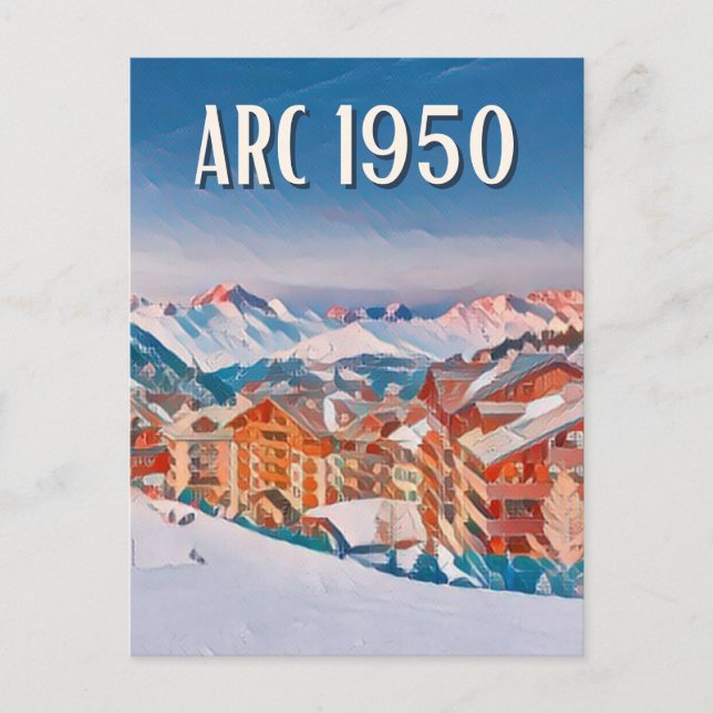 Carte Postale Les Arcs 1950 Station de ski  (Devant)