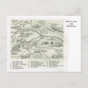 Carte Postale Les auberges historiques près de Maidstone