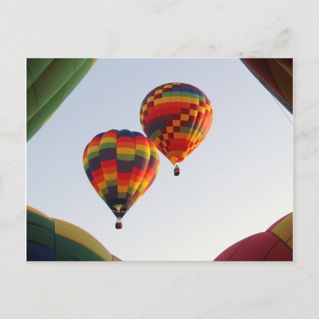 Carte Postale Les ballons montants aux premières heures (Devant)