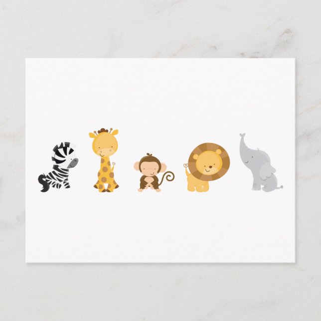 Carte Postale Les bébés de la jungle (Devant)