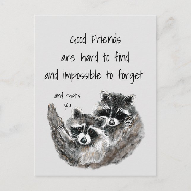 Carte Postale Les bons amis difficiles à trouver Impossible Cita (Devant)