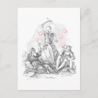 Carte Postale Les bulles de la vie brisées par la mort