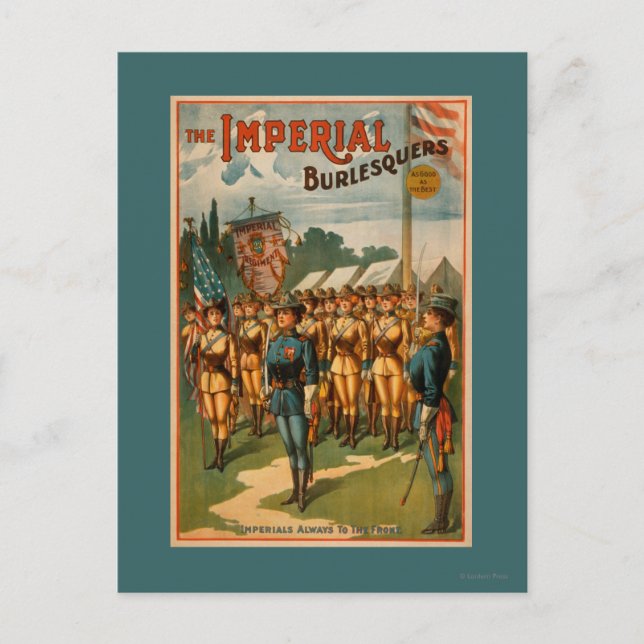 Carte Postale Les Burlesquers Impériaux Jouent Des Soldats Fémin (Devant)