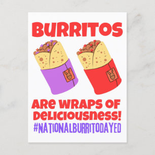 Carte Postale Les burritos sont des wraps de délicieux