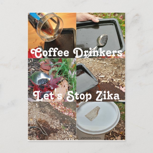 Carte Postale Les buveurs de café peuvent arrêter Zika par RoseW (Devant)