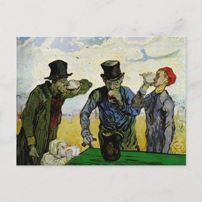 Carte Postale Les buveurs de Vincent van Gogh (Devant)