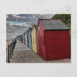 Carte Postale Les cabanes de plage colorées