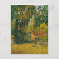 Les cabanes sous les arbres par Paul Gauguin
