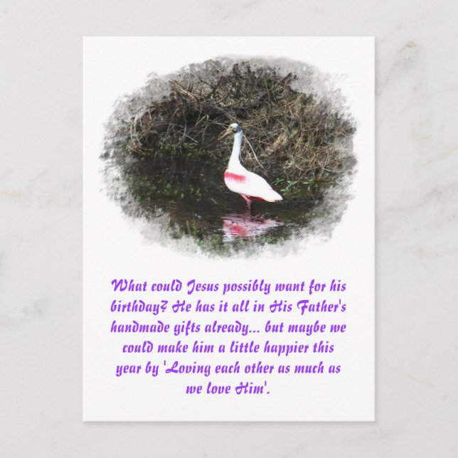 Carte Postale Les cadeaux faits à la main par Dieu à Jésus (Devant)