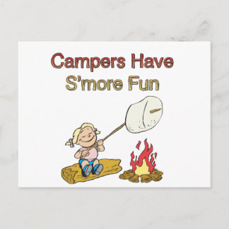 Carte Postale Les campeurs ont S'more fun