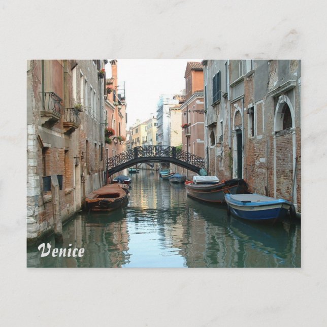 Carte Postale Les canaux de Venise (Devant)