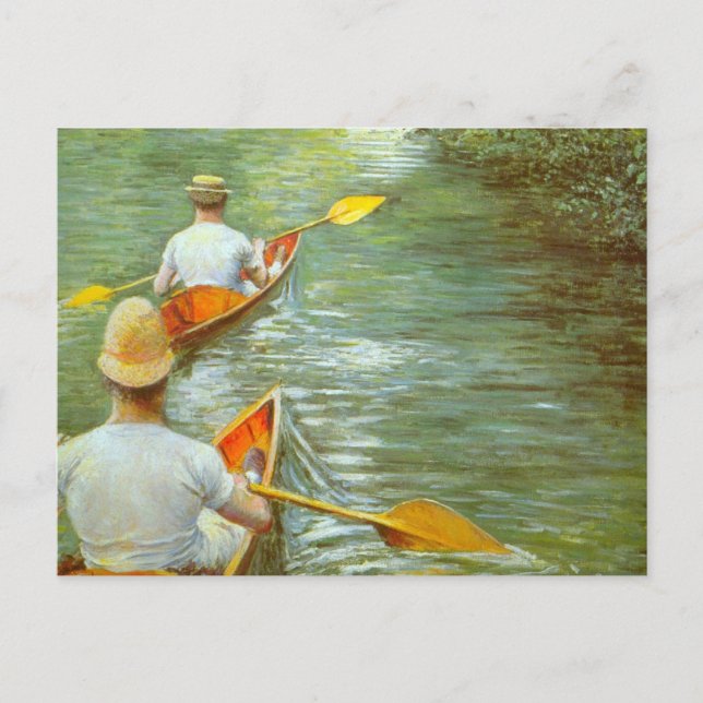 Carte Postale Les Canoës, Perissoires par Gustave Caillebotte (Devant)