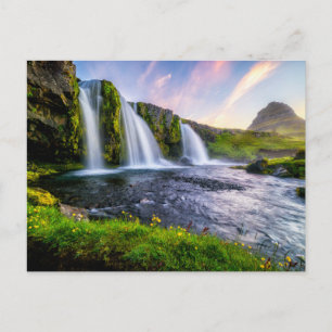 Carte Postale Les cascades   Kirkjufellsfoss, Islande