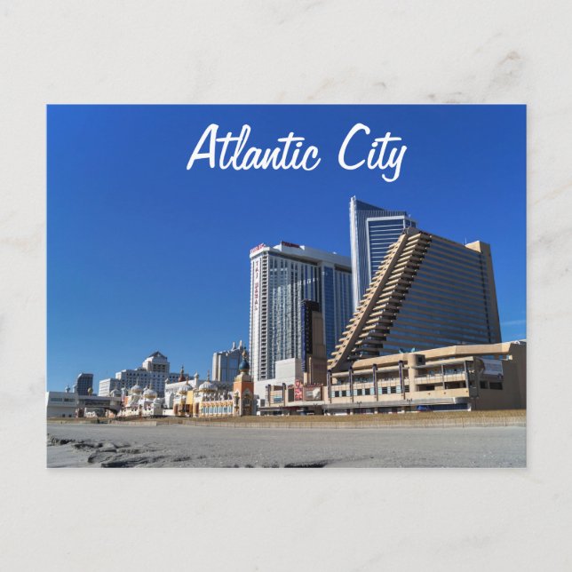 Carte Postale Les Casinos à Atlantic City (Devant)