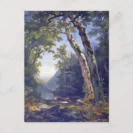 Carte Postale Les Catskills, paysage forestier, huile sur toile,